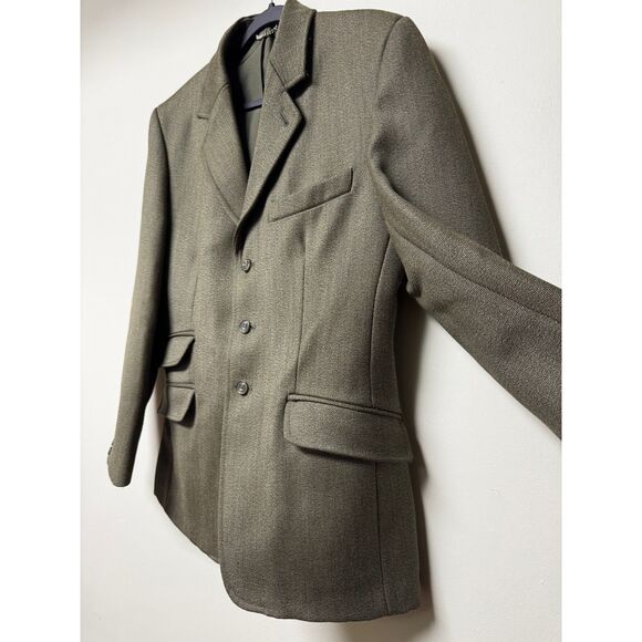 ALEXANDER JAMES Men's Tweed Jacket, Olive Green, Sz 40 - Picture 4 of 10